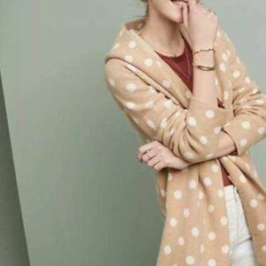 Anthropologie Dottie Sweater Coat Cardigan Tan XS